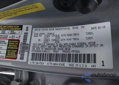 2018 Toyota Tacoma Sr из США, поврежденный, VIN 5TFAX5GN4JX108113